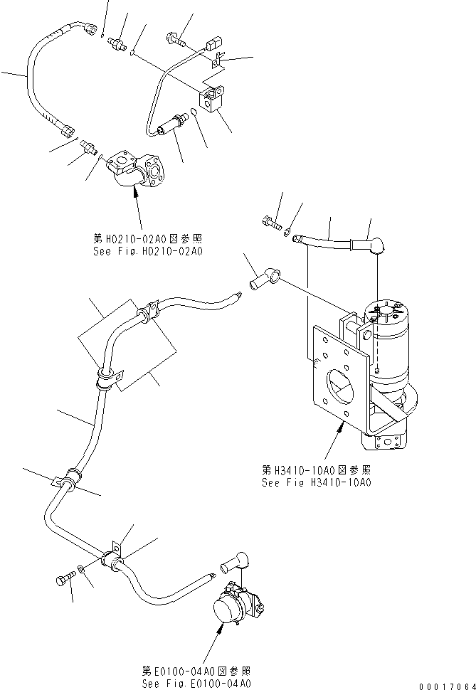 HM300-1R YDRAULIC PIPING (EMERGENCY STEERING ELECTRICAL)