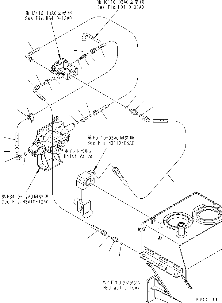 Part 340. HYDRAULIC PIPING (E.P.C. VALVE LINE¤ 2/2) [H3410-14A0]