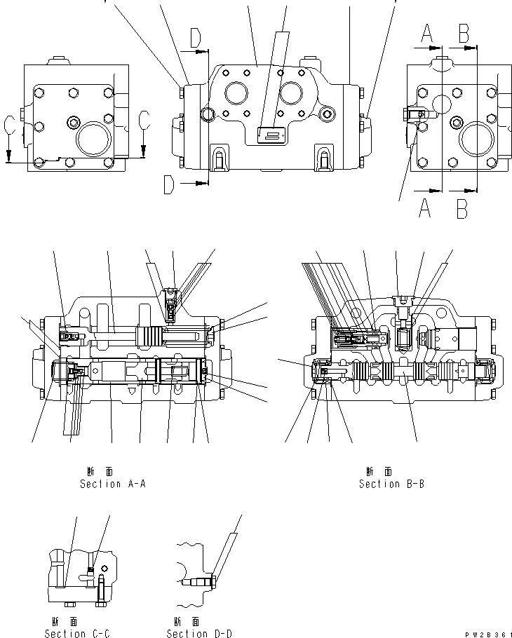 Part 350. HYDRAULIC PIPING (CONTROL VALVE¤ INNER PARTS) [H3410-15A0]