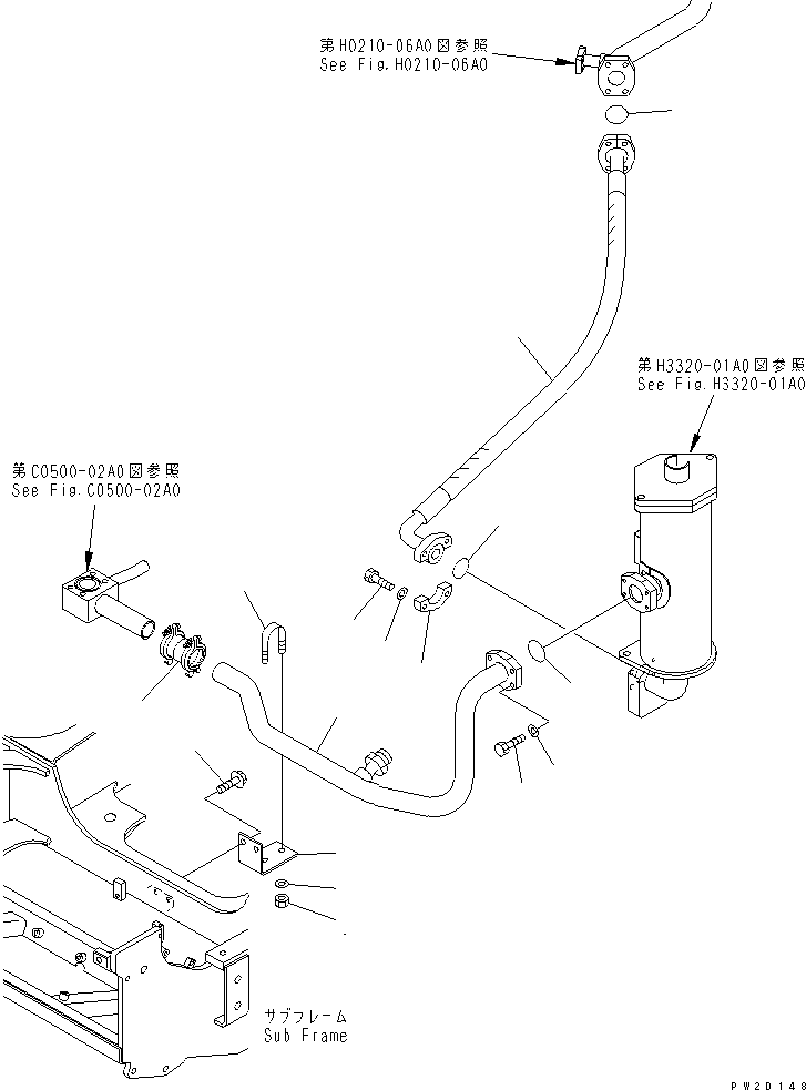 Part 390. BRAKE COOLING PIPING (OIL COOLER TO LINE FILTER) [H3511-04A0]