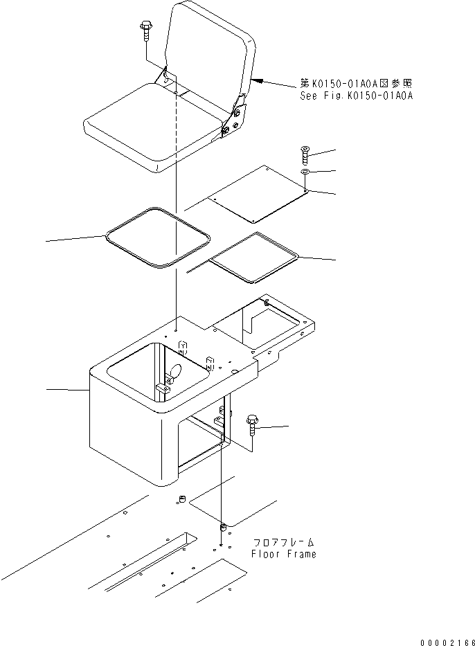 HM300-1R UXILIARY SEAT BRACKET(#1016-)