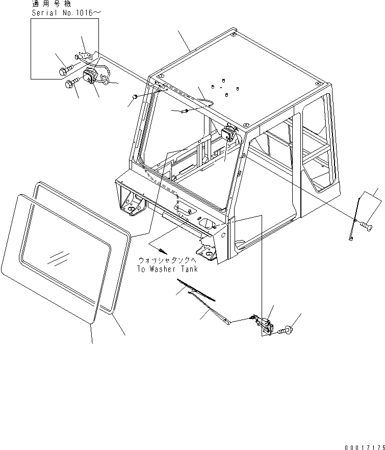 HM300-1R PERATOR'S CAB (CAB AND FRONT PARTS)