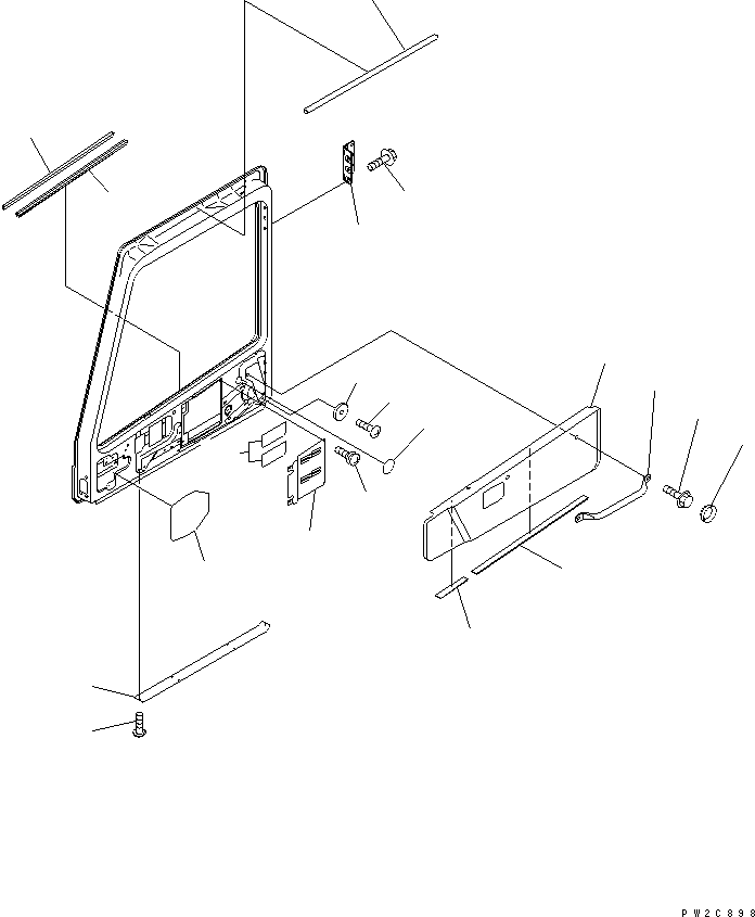 HM300-1R PERATOR'S CAB (R.H. DOOR¤ ACCESSORY PARTS)