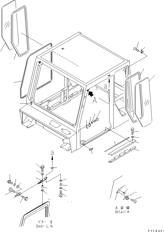 HM300-1R PERATOR'S CAB (SIDE PARTS)