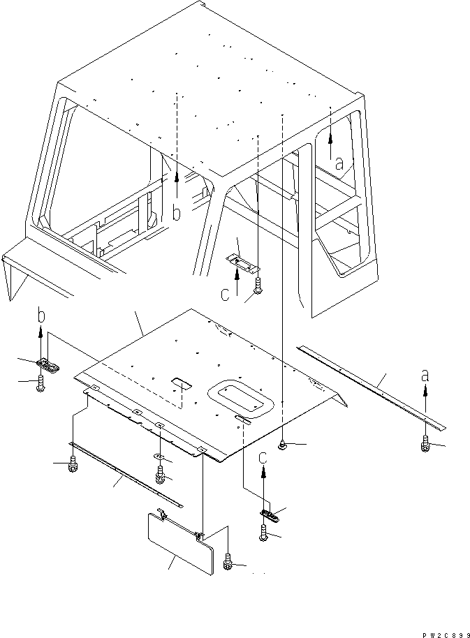 HM300-1R PERATOR'S CAB (UPPER INTERIOR)