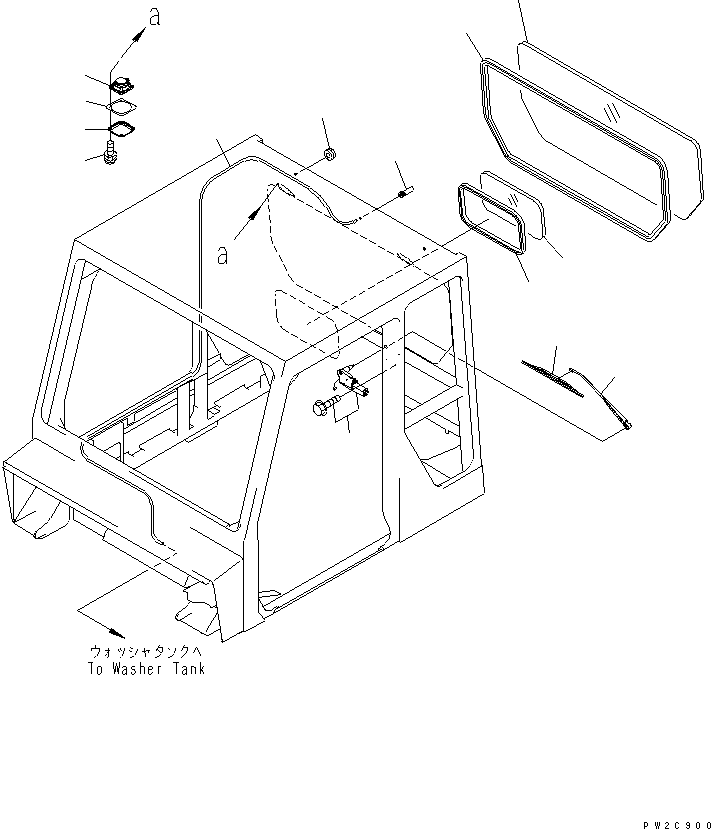 HM300-1R PERATOR'S CAB (REAR PARTS)