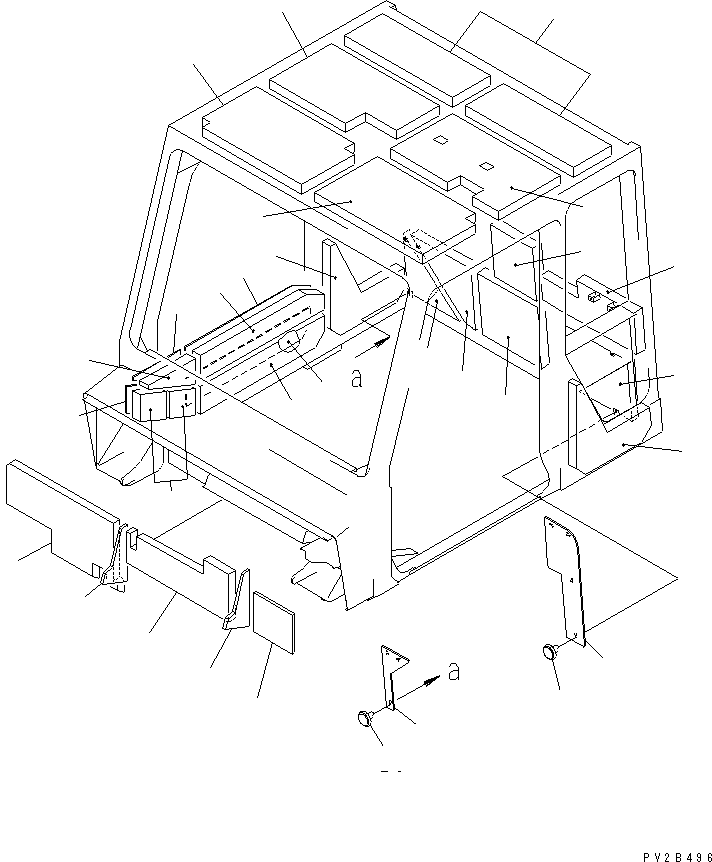 Part 220. OPERATOR'S CAB (NOISE PROOFING SHEET¤ 2/2) [K0210-13A0]