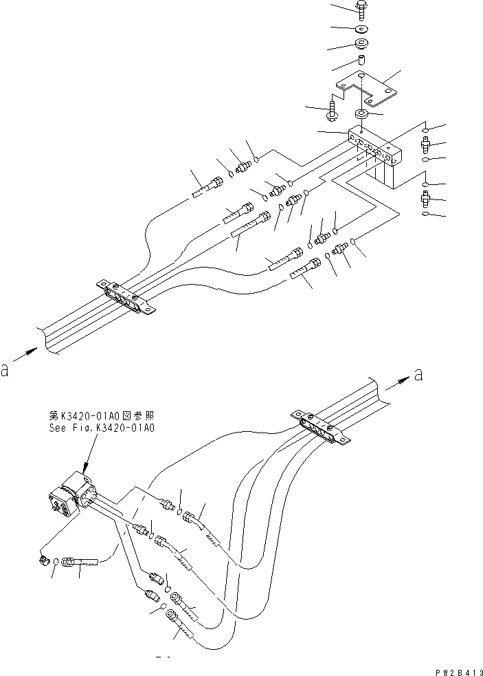 HM300-1R LOOR (STEERING VALVE PIPING)