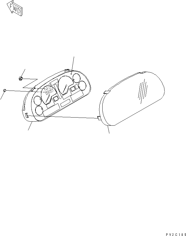 HM300-1R ONITOR PANEL (INNER PARTS) (KM/H)