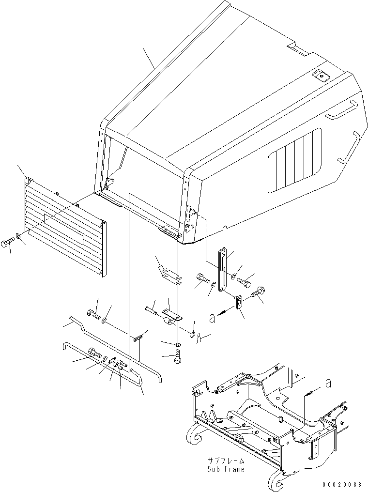 HM300-1R NGINE HOOD AND RELATED PARTS (1/2) (FOR SAND PROTECT)