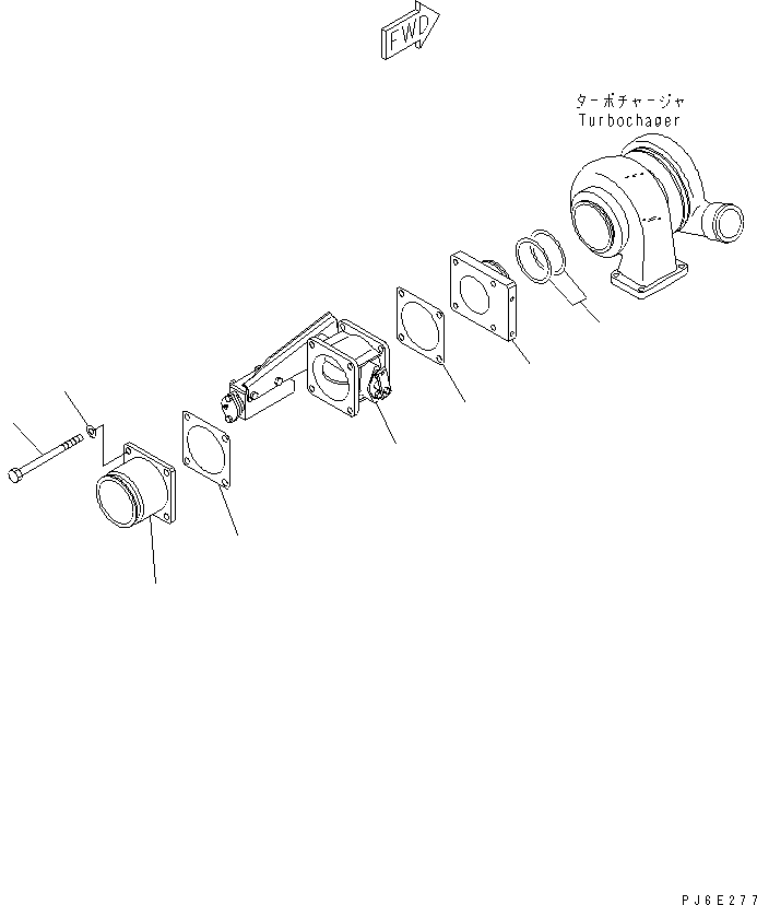 SAA6D1XR XHAUST BRAKE AND MOUNTING (TUNNEL SPEC.)(#311460-)