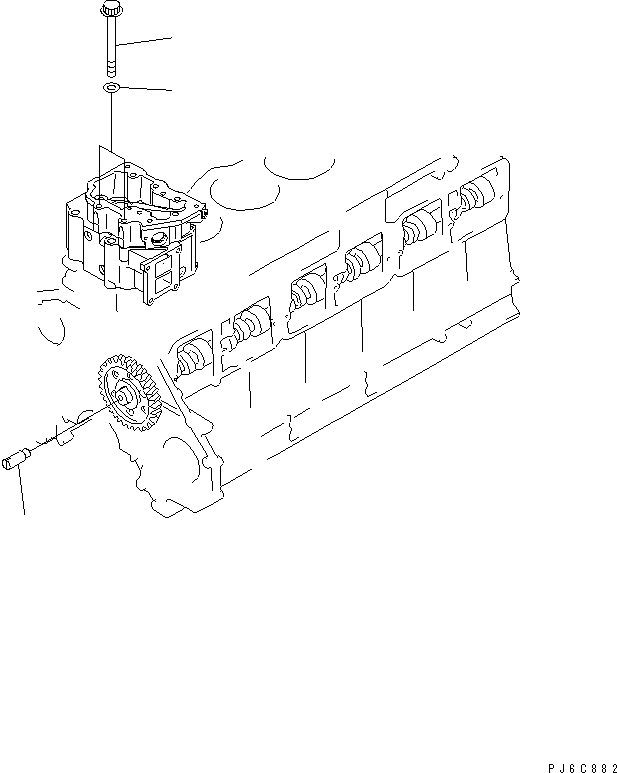 SAA6D1XR AMSHAFT ACCESSORY (TACHOMETER DRIVE)