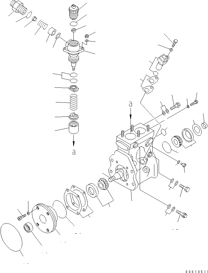 SAA6D1XR UEL SUPPLY PUMP (1/2) (PUMP) (LOW VISCSITY FUEL SPEC.) (INNER PARTS)(#311284-)