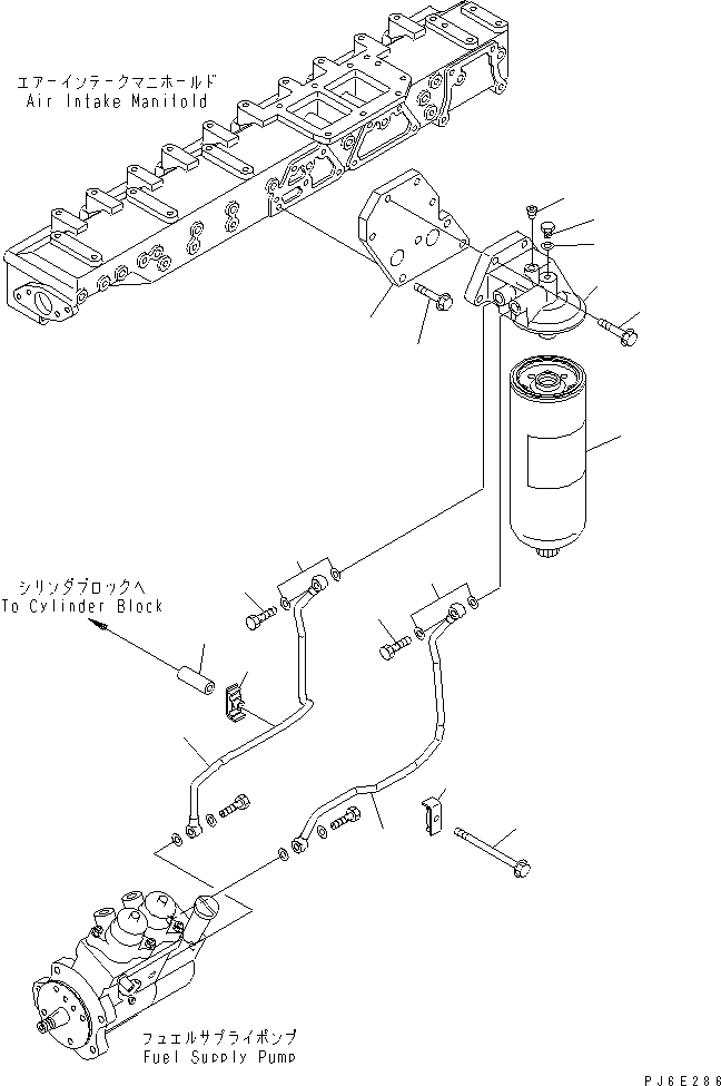 SAA6D1XR UEL FILTER AND MOUNTING(#310352-)