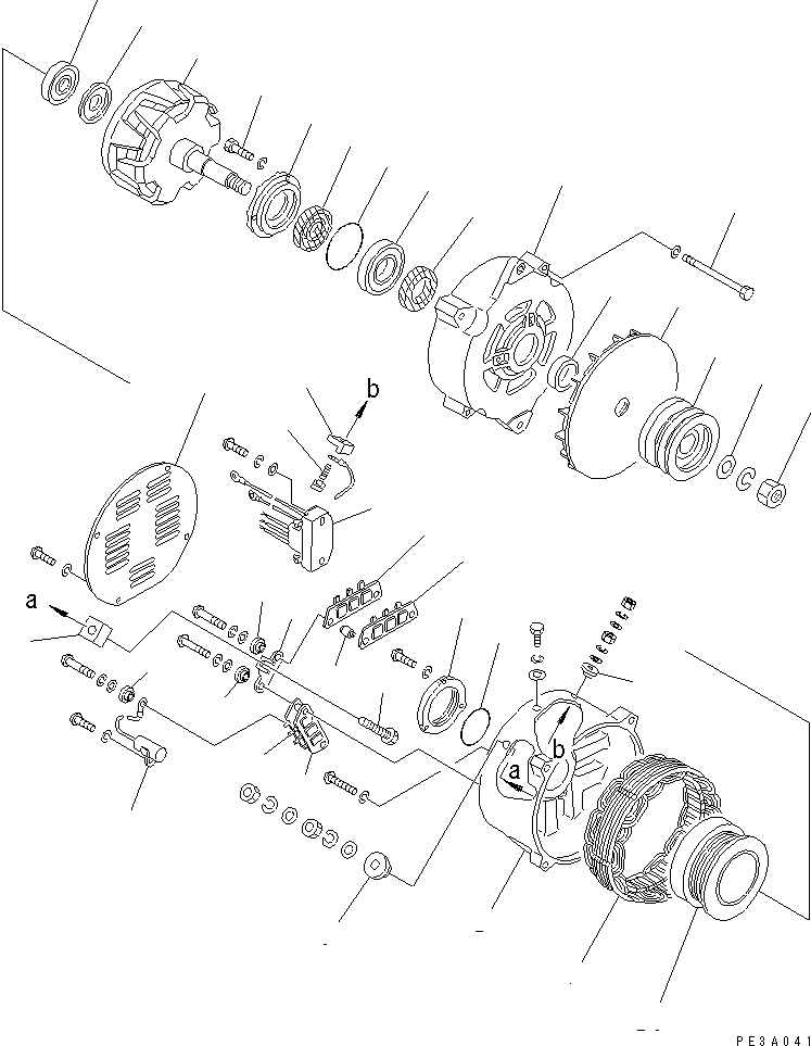 SAA6D1XR LTERNATOR (75A) (FOR JAPAN) (INNER PARTS)(#310352-)