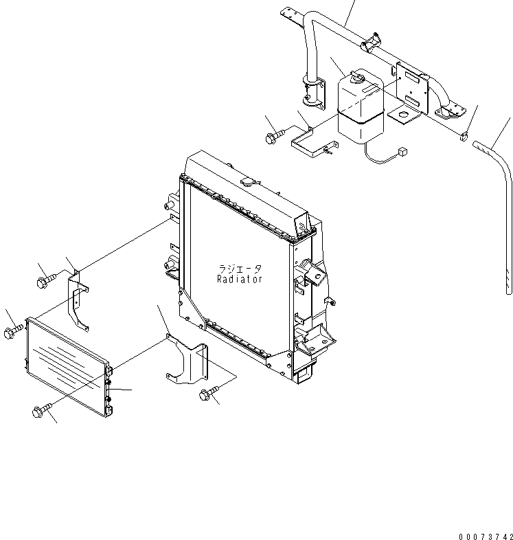 HM300-AE 00073742 ADIATOR (RESERVE TANK)