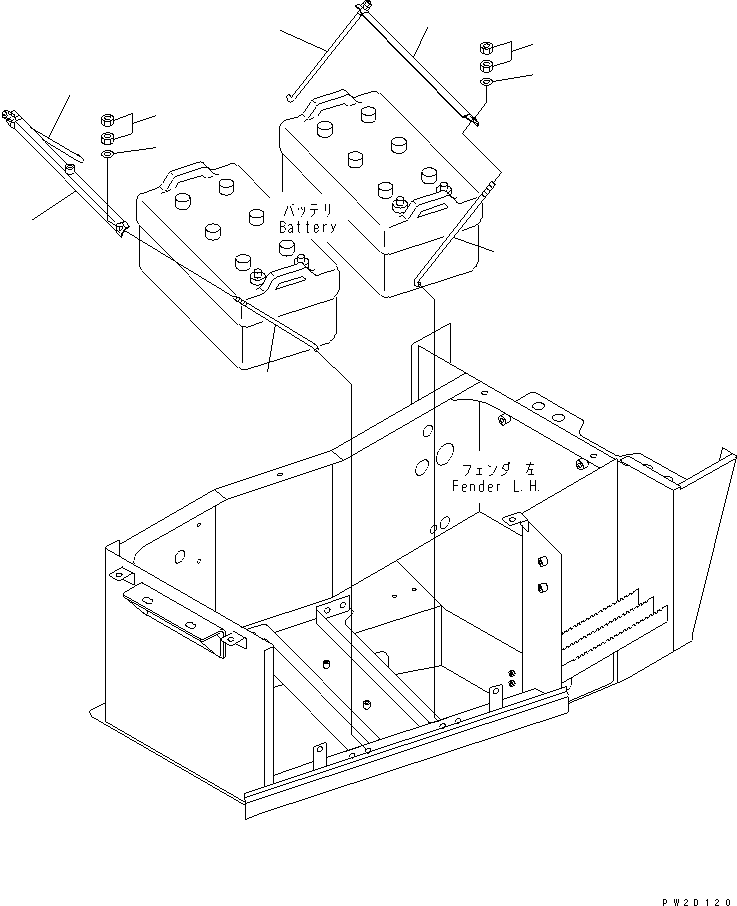 HM300-AE @@2D120@ ATTERY (MOUNTING PARTS)