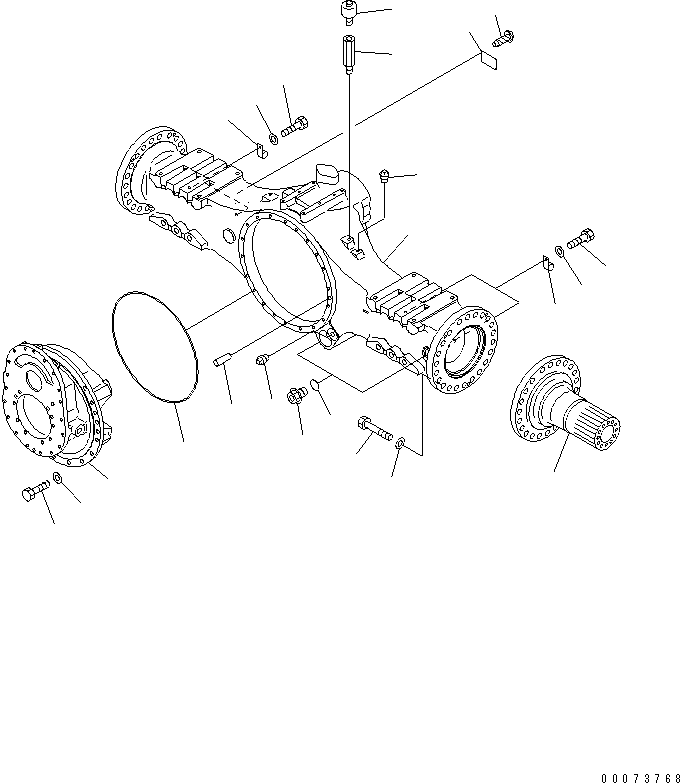 HM300-AE 00073768 ENTER AXLE (HOUSING AND RELATED PARTS)