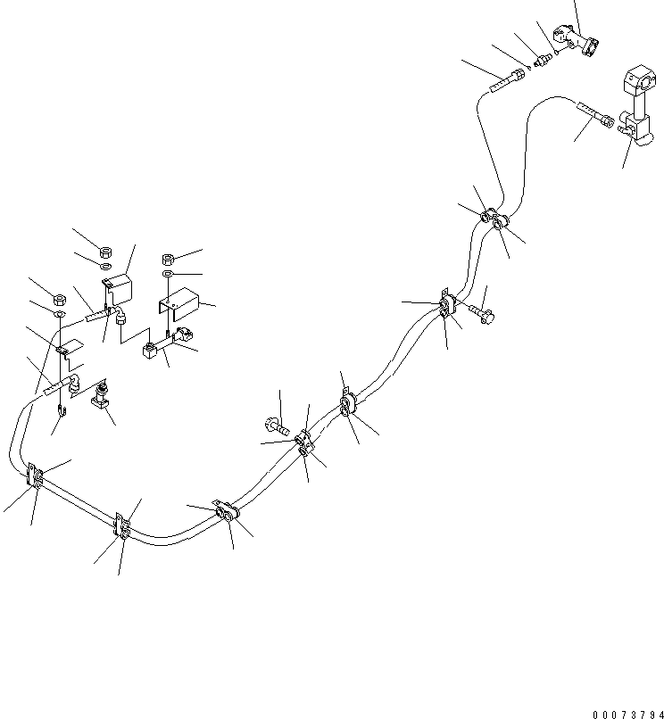 HM300-AE 00073794 YDRAULIC PIPING (OIL COOLER LINE)