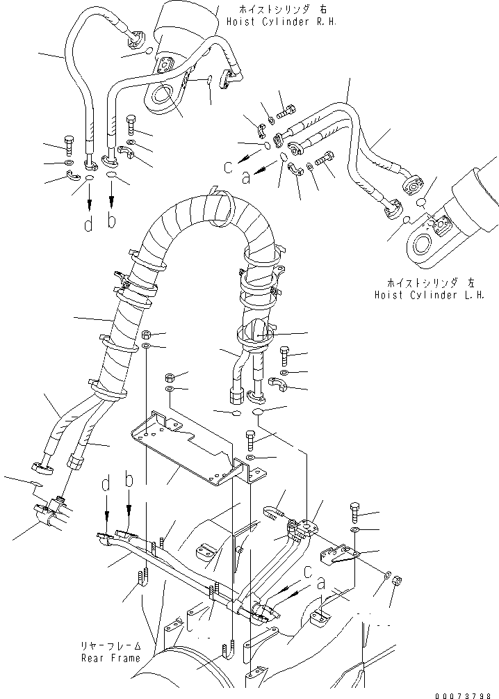 Part 310. HYDRAULIC PIPING (HOIST CYLINDER LINE¤ 2/2) [H3410-07B0]