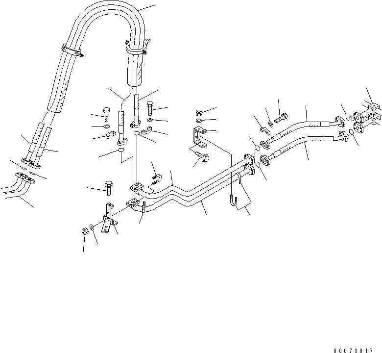 Part 480. BRAKE COOLING PIPING (BRAKE LINE¤ REAR FRAME SIDE¤ 1/2) [H3511-07A0]