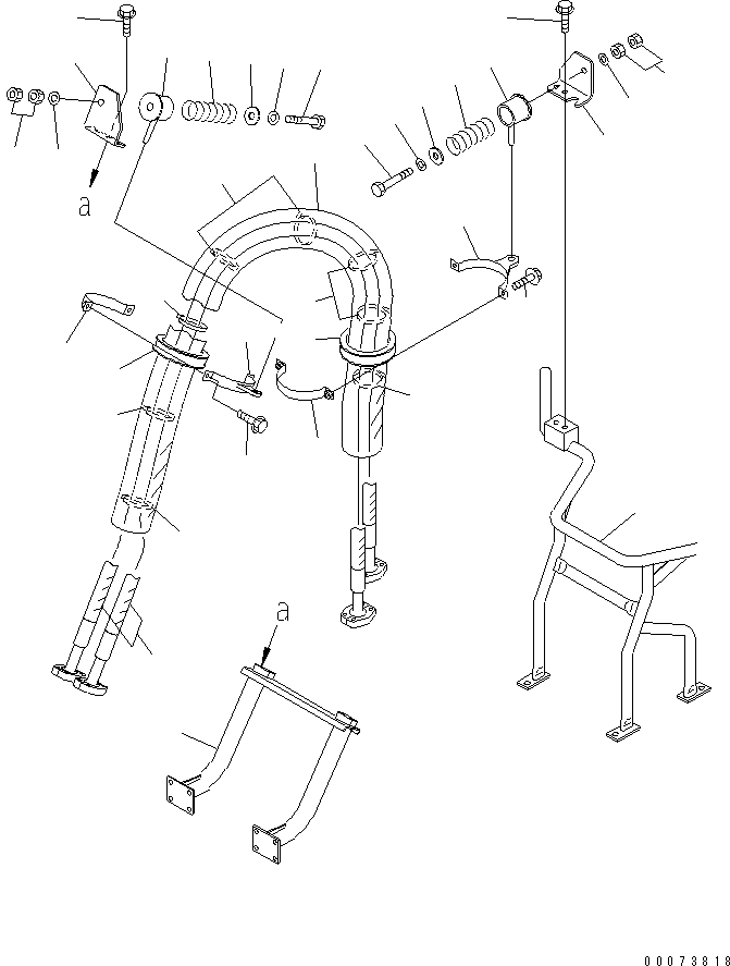 Part 490. BRAKE COOLING PIPING (BRAKE LINE¤ REAR FRAME SIDE¤ 2/2) [H3511-08A0]