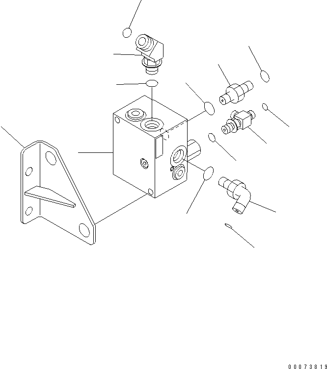 HM300-AE 00073819 CCUMULATOR CHARGE VALVE AND CONNECTING PARTS