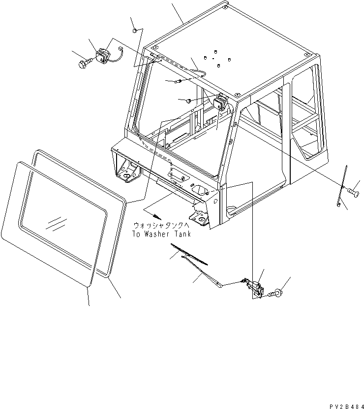 HM300-AE @@2B484@ AB (CAB AND FRONT PARTS)