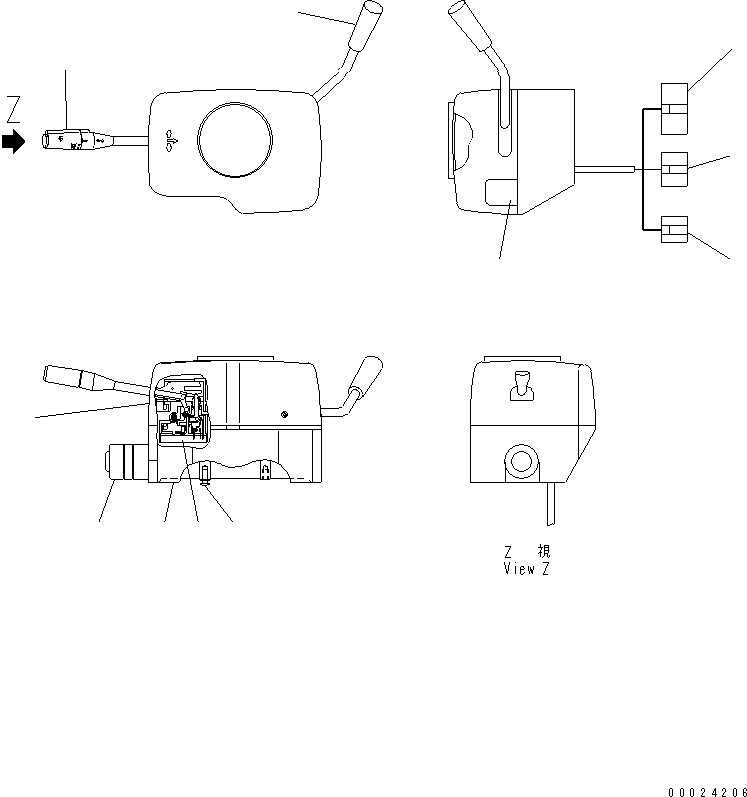 Part 600. CAB ELECTRICAL (COLUMN SWITCH INNER PARTS) [K3291-04A0]