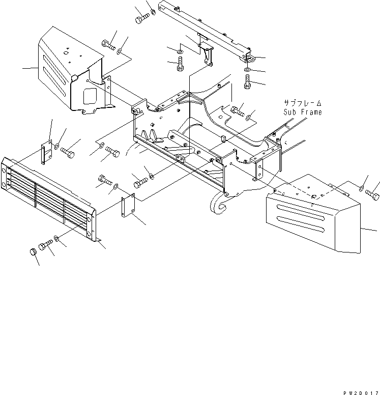 HM300-AE @@2D017@ RONT FRAME (BUMPER)