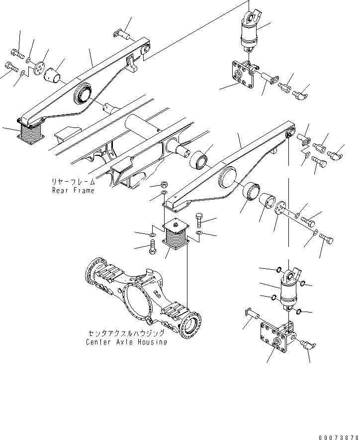 HM300-AE 00073870 EAR SUSPENSION (EQUALIZER BAR AND MOUNTING PARTS)