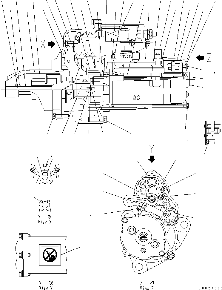 Part 560. STARTING MOTOR (7.5KW) (INNER PARTS) [A6210-B3G1]