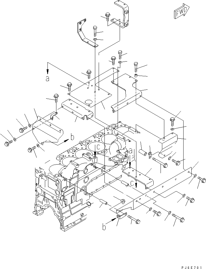 Part 600. SAFETY GUARD (1/2) (FOR EXHAUST BRAKE) [A6910-A3D7]