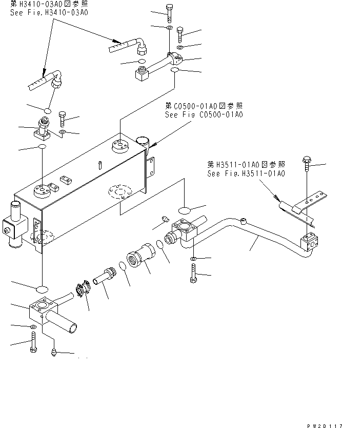 HM300TNR RAKE OIL COOLER PIPING