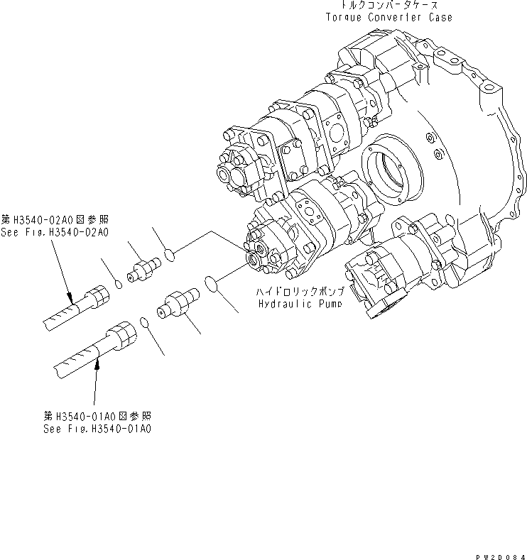 HM300TNR YDRAULIC PIPING (NIPPLE FOR BRAKE COOLING PUMP)