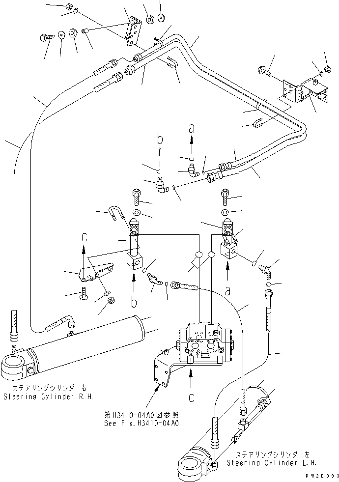 Part 220. HYDRAULIC PIPING (STEERING CYLINDER LINE¤ 2/2) [H3410-06A0]