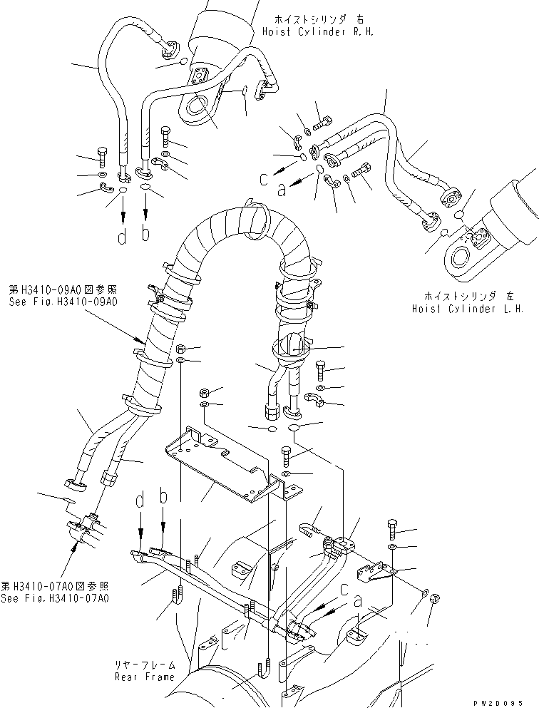 Part 240. HYDRAULIC PIPING (HOIST CYLINDER LINE¤ 2/2) [H3410-08A0]
