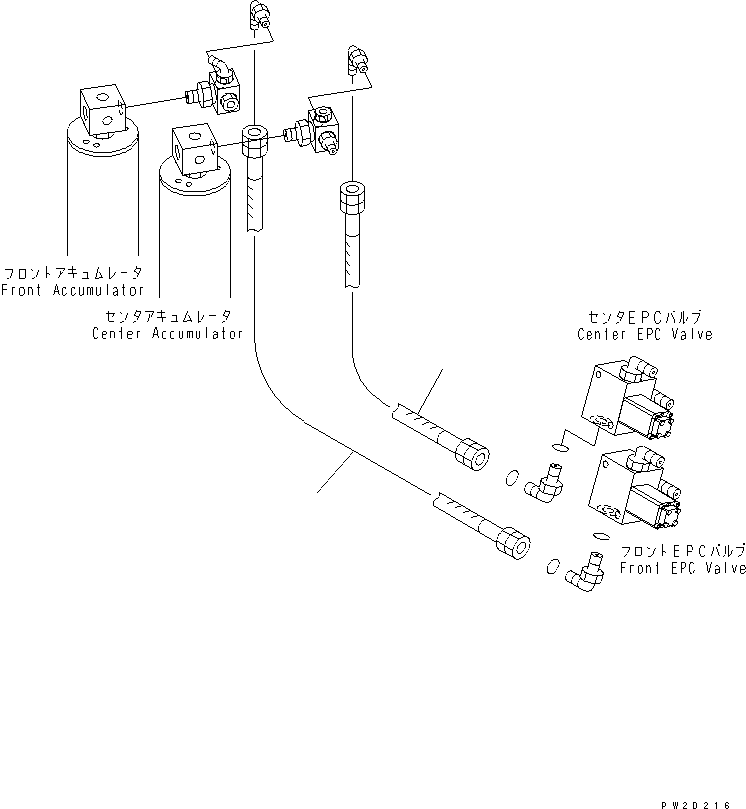 HM300TNR RAKE PIPING (ACCUMULATOR TO PROPORTIONAL VALVE)