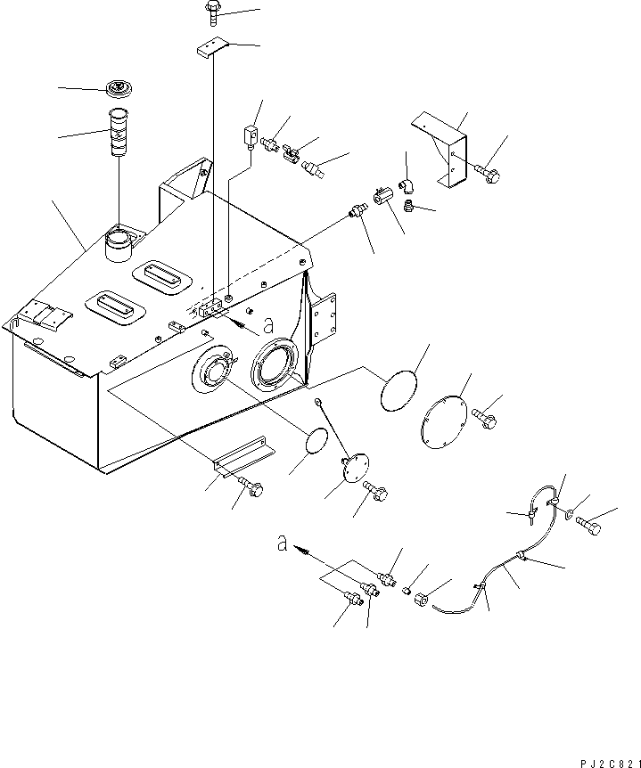 HM350-0E @@2C821@ UEL TANK (RELATED PARTS) (WITH HEATER)