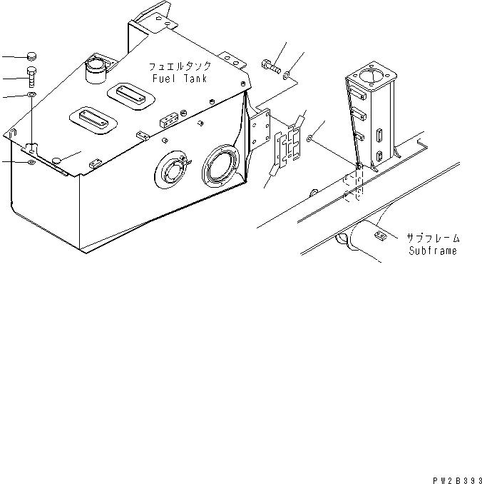 HM350-0E @@2B393@ UEL TANK (MOUNTING PARTS)