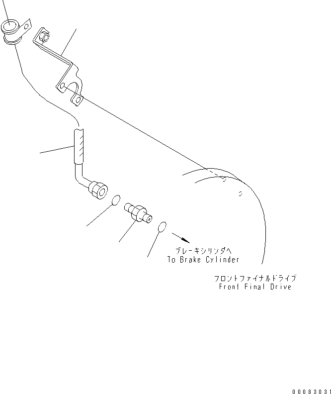 HM350-0E 00083031 RONT BRAKE PIPING