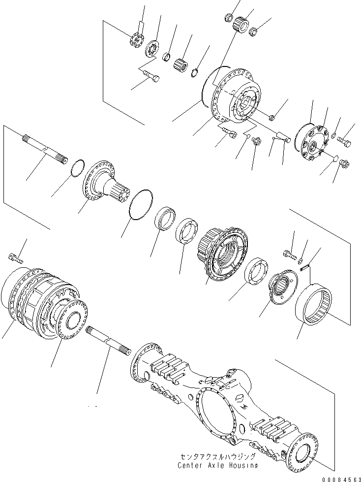 Part 340. CENTER AXLE (FINAL DRIVE) [F3450-05A0]