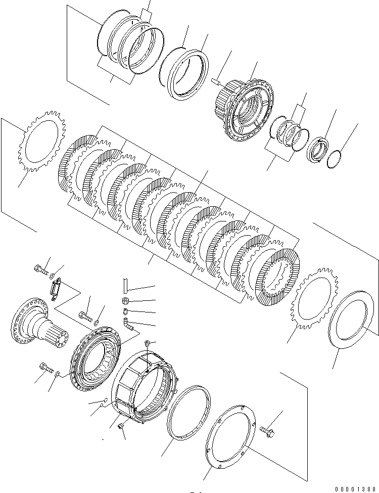 HM350-0E 00001388 ENTER AXLE (HUB)