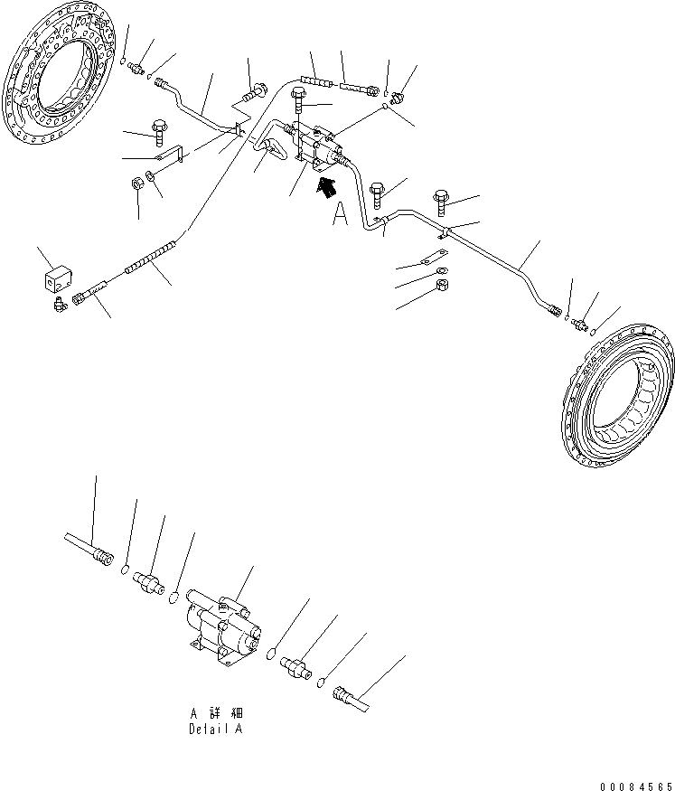 HM350-0E 00084565 ENTER BRAKE PIPING