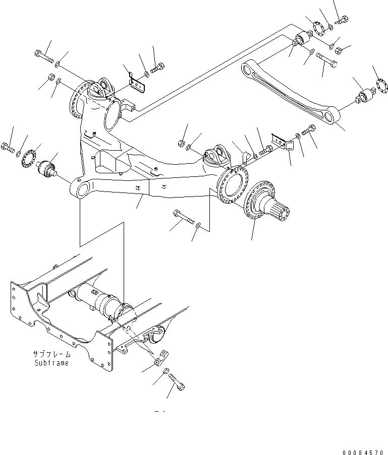 HM350-0E 00084570 RONT AXLE SUPPORT