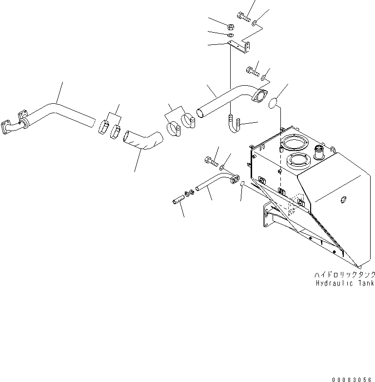 HM350-0E 00083056 YDRAULIC PIPING (TANK TO PUMP)
