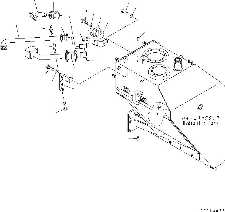 HM350-0E 00083057 YDRAULIC PIPING (RETURN LINE)