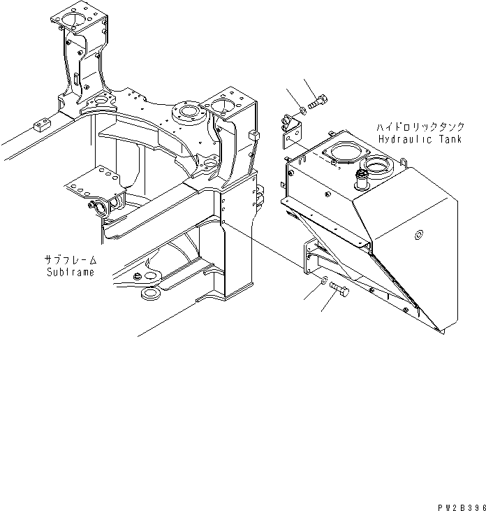 HM350-0E @@2B396@ YDRAULIC TANK (MOUNTING PARTS)