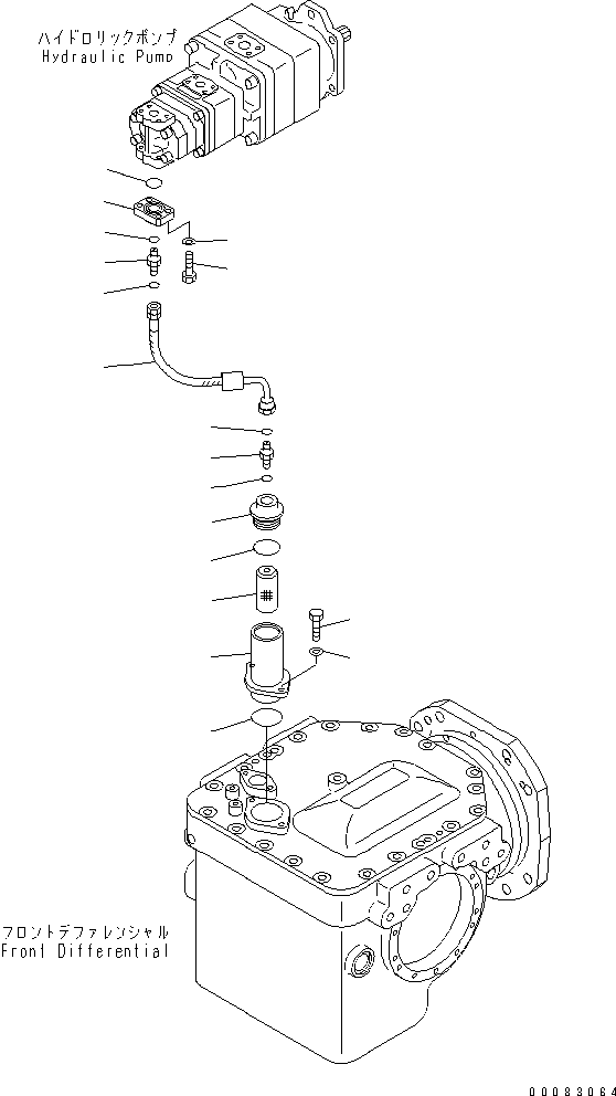 Part 250. HYDRAULIC PIPING (FRONT DIFFERENTIAL LOCK LINE) (1/2) [H0210-07A0]