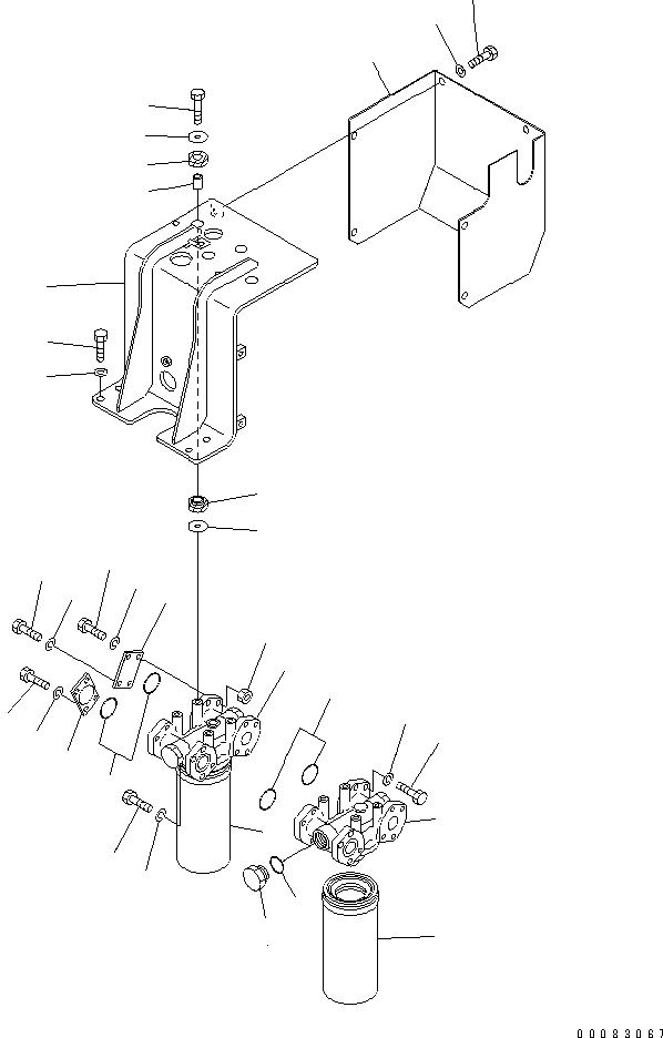 Part 290. HYDRAULIC PIPING (TRANSMISSION OIL FILTER AND MOUNTING PARTS) [H3310-02A0]